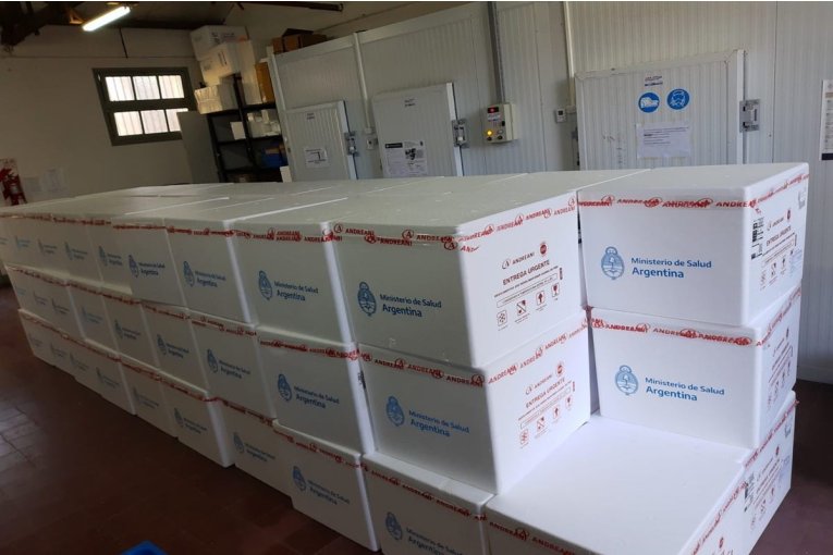 Este martes llegaron más de 46 mil dosis de vacunas a Entre Ríos