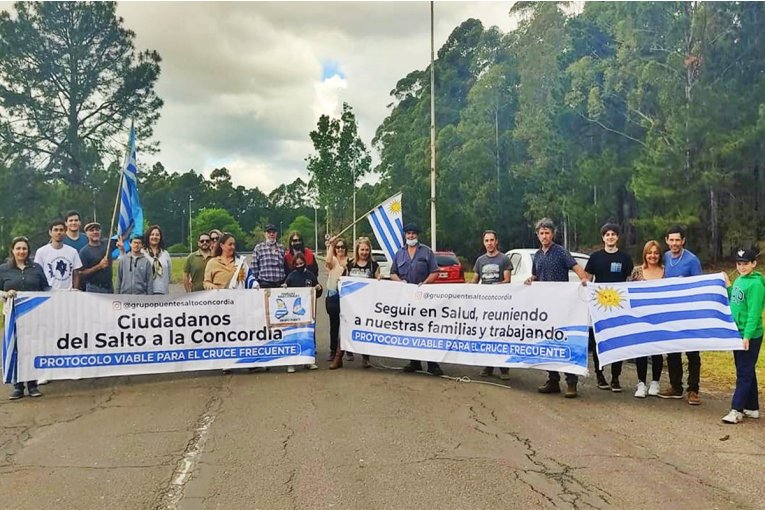 El Grupo Puente Concordia se movilizó para respaldar a sus pares de Colón y Paysandú