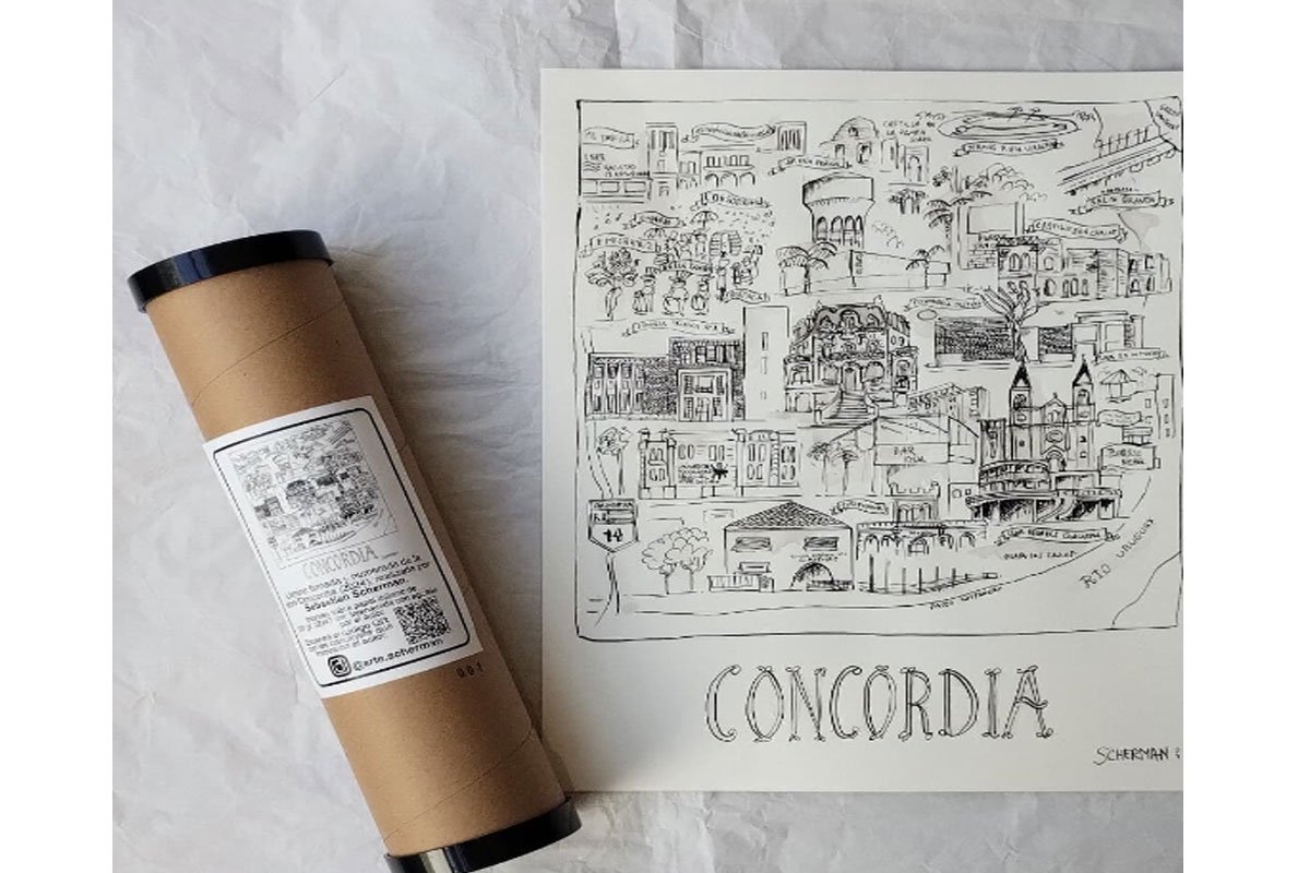 Concordia, en la inspiración del artista que refleja las principales ciudades. Concordia, en la inspiración del artista que refleja las principales ciudades.